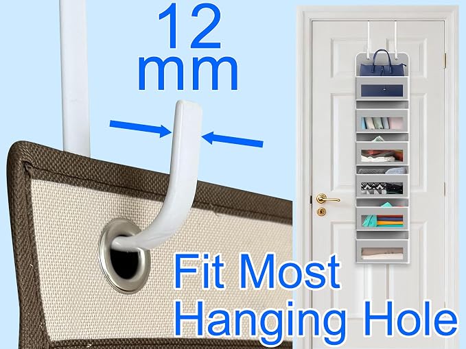 Single Over Door Steel Hooks 4 Pack Fit 1-3/4" Door 7.5" White | Plastic Coated Rubber Feel Towel Rack Robe Coat Shoe Wreath Hanger No Damage No Scratch for Bathroom Heavy Duty Thin Top