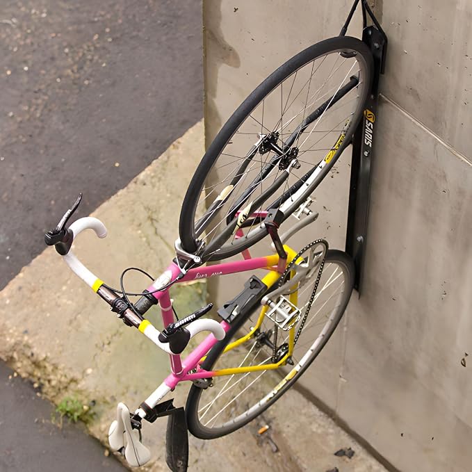 Saris Bike Trac Industrial Strength Vertical Bike Rack, Space Saving Bike Storage, Wheel Track, Full Length Tray, Perfect for Garage, Bike Hanger
