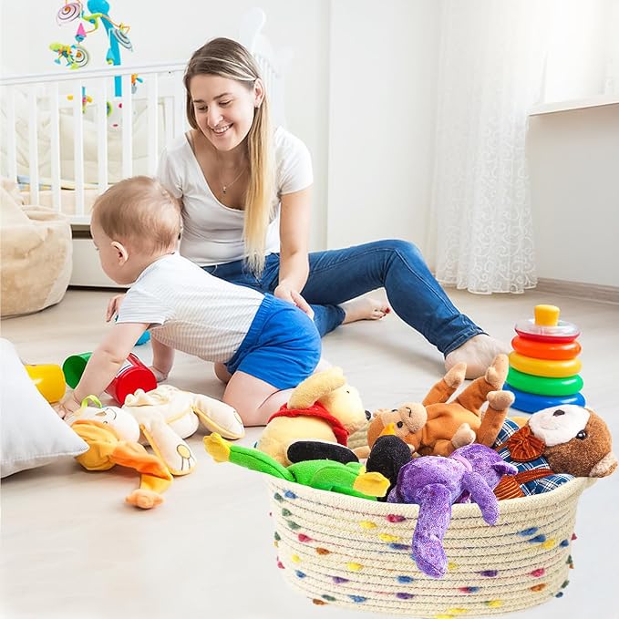 3pcs Small basket, Cute Woven Basket Decorative Bin for Storage | small woven basket rope basket decorative basket gift basket