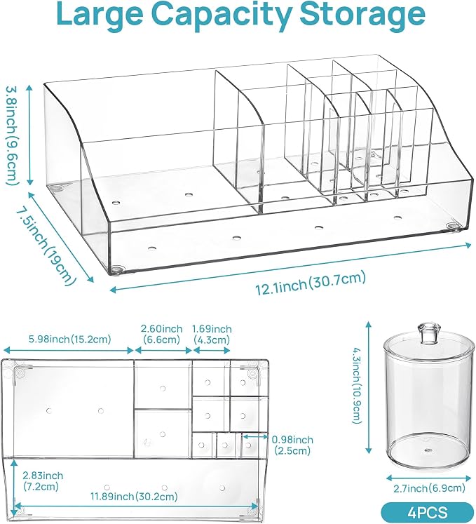 Vtopmart 5 PCS Bathroom Countertop Organizer Sets