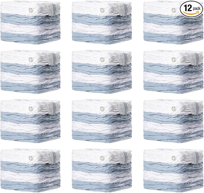 TAILI 12 Pack Vacuum Storage Bags, Jumbo Cube 31x40x15 Inch, Clear | Extra Large Vacuum Seal Bags for Comforters, Blankets, Bedding, Clothing, No Pump Compression Cube, Space Saver Storage