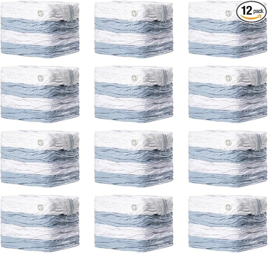 TAILI 12 Pack Vacuum Storage Bags, Jumbo Cube 31x40x15 Inch, Clear | Extra Large Vacuum Seal Bags for Comforters, Blankets, Bedding, Clothing, No Pump Compression Cube, Space Saver Storage