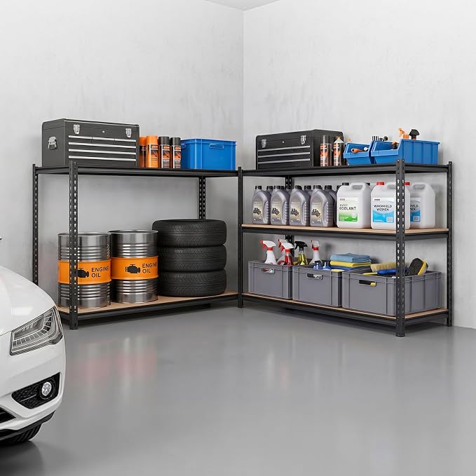 VEVOR Storage Shelves, 5-Tier Adjustable, 3000 lbs Capacity Heavy Duty | Storage Shelving Unit, Metal Utility Rack Shelf, Ideal for Garage Workshop Warehouse Basement, 48.35" W x 24.37" D x 71.38" H