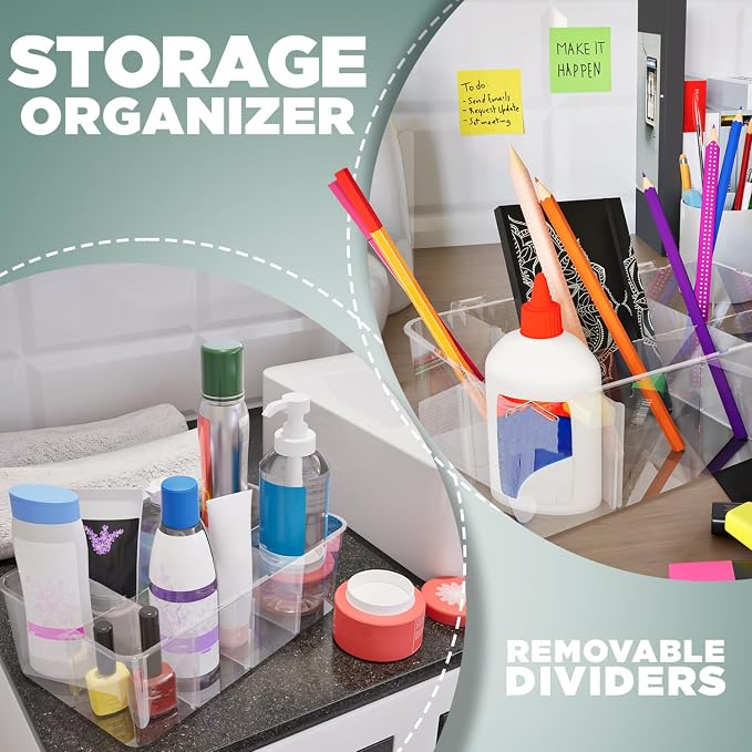 Utopia Home Tea Bag Organizer with Lids, Stackable Tea Box, 3 Pack, Clear | Partition Organizers with Lids For Drawers, Countertops, Fridge, Kitchen, Snack & Spice Organization