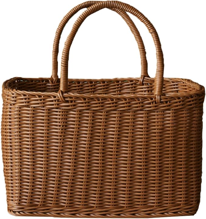 Hemobllo 1pc Decorative Woven Basket for Storage and Flower Arrangement Elegant Rattan Design Multi-functional Indoor Use for Home and Wedding Decor
