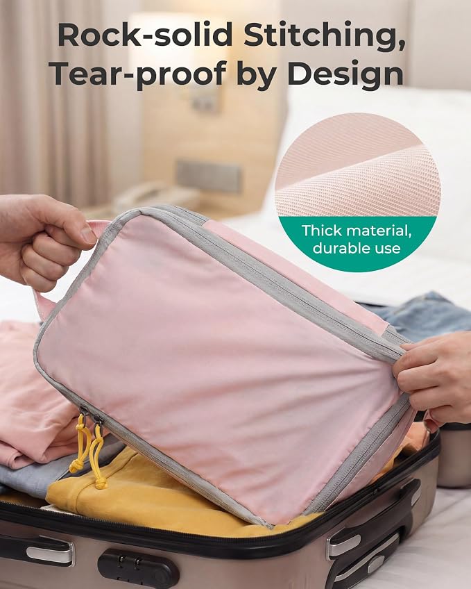 BAGSMART Compression Packing Cubes for Travel Essentials | 14 Set /6 Set /4 Set/2 Set, Lightweight, Durable