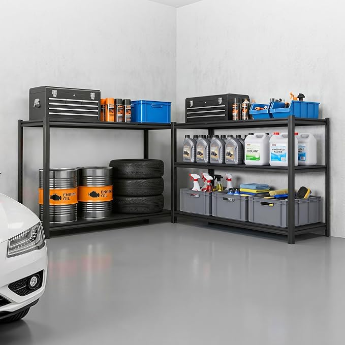 VEVOR Garage Shelving, 5-Tier Adjustable Storage Shelves, 3000 lbs Heavy Duty Garage Shelves, Metal Utility Rack Shelf for Garage Workshop Warehouse Basement, 48.43" W x 20.55" D x 71.38" H
