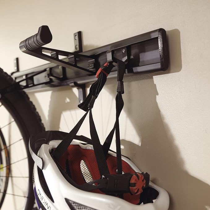 CyclingDeal Bike Wall Mount Rack - Adjustable Indoor Outdoor Storage Vertical Cycling Hook Hanger Organiser - Safe & Secure for Storing MTB Road Bicycles in Garage or Home - Classic 3 Bikes
