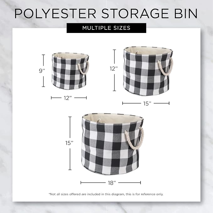 DII Collapsible Variegated Polyester Storage Bin, Medium, Eggplant