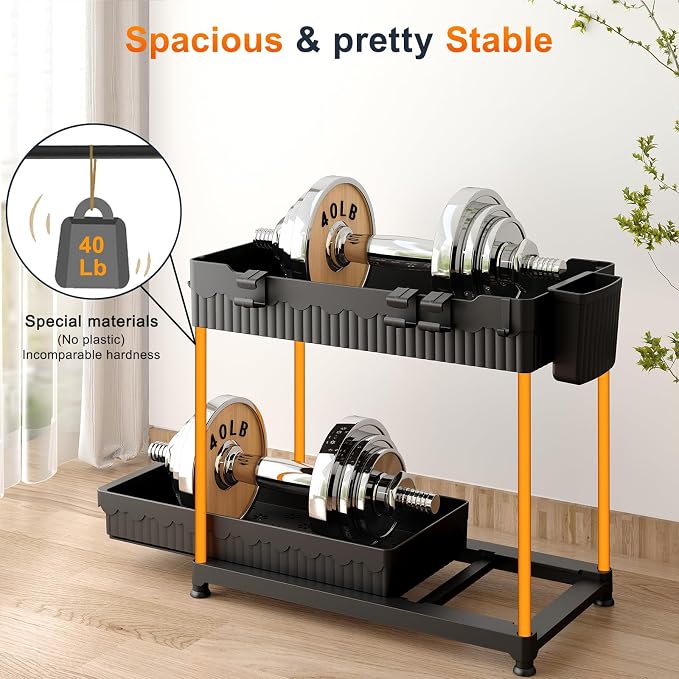 Sevenblue 4-Pack 2-Tier Under Sink Organizer with Pull Out Drawers | Multi-use kitchen & bathroom storage. Includes hanging hooks and cups. Black, space-saving cabinet design.
