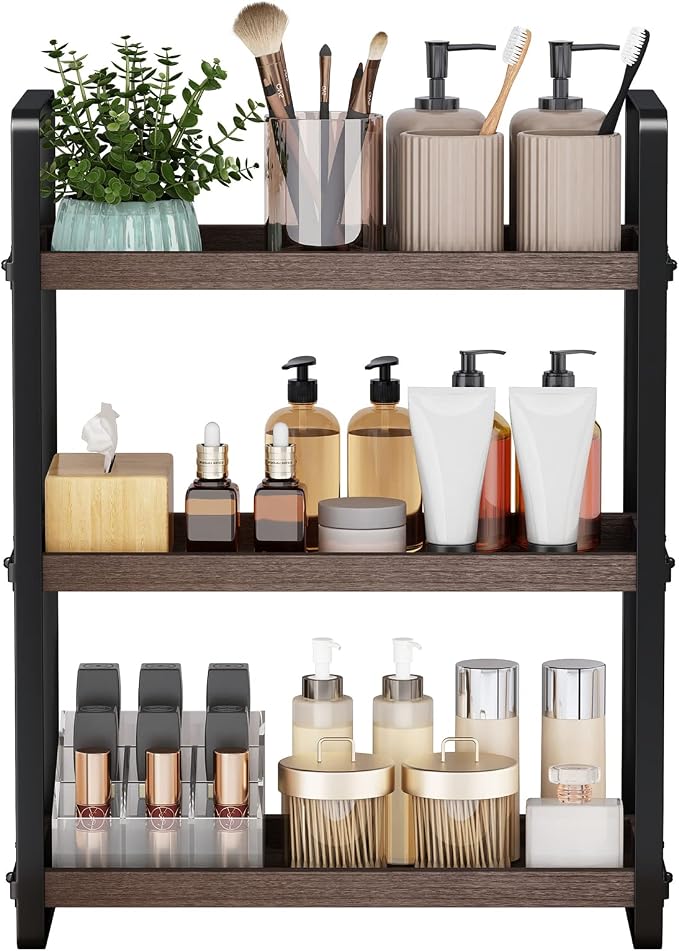 HNRLOY Bathroom Counter Organizer, Bathroom Counter Shelf, Makeup Organizer | Bathroom Countertop Organizer, Bathroom Sink Organizer, Perfume Organizer, Vanity Shelf, Bathroom Organization and Storage
