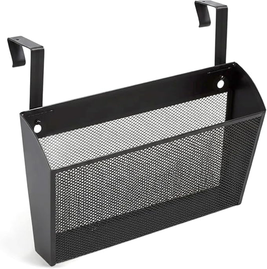 Staples TRU RED Mesh Letter Wall File, 1 - Pocket, Black - Wall - Mounted File Organizer for Mail, Documents and Quick - Access Storage