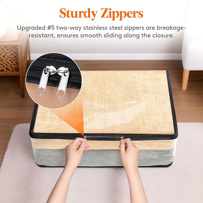 Lifewit 4 Pack Clear Clothes Storage Bags, 35L Plastic Blanket Vinyl Foldable Moving Bags with Zipper, Closet Organizers and Storage Containers for Bedding, Duvet, Pillow