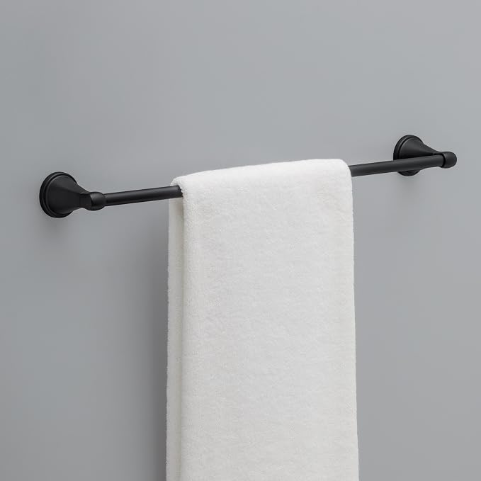 Delta Faucet Becker (1-Pack) 24" Bathroom Towel Rack/Bar, Matte Black, Wall Mounted BCK24-MB