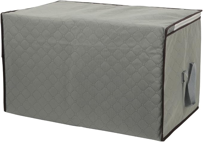 Szxc 2 Pack Foldable Large Storage Bags for Comforter Quilt Blanket Clothes | 24 x 16 x 14 inch with Clear Window & Handles - Easy to Fit King Size Comforter Set Under Bed Organizer