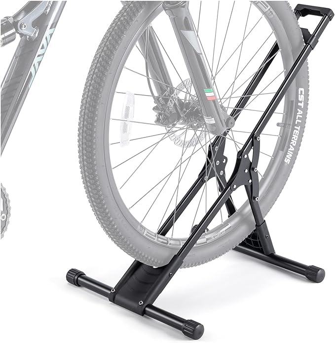 Bike Floor Stand Rack- Indoor Bike Stand for Garage/Home - Bike Storage Bicycle Parking Rack Fit 20”-29” Mountain Road Bikes (1 Bike Rack)