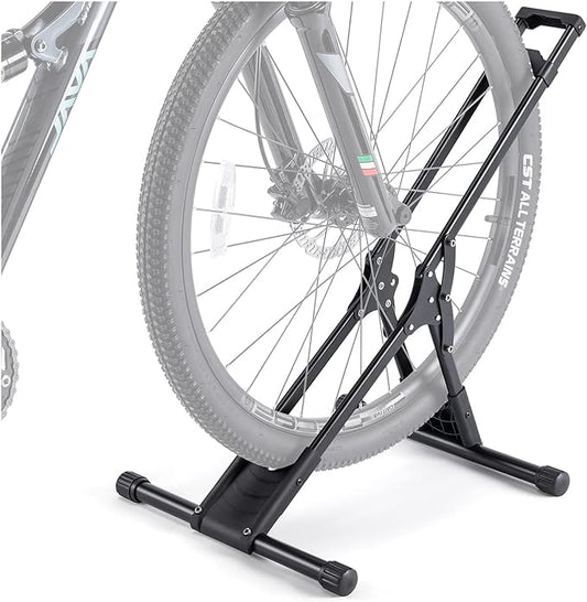 Bike Floor Stand Rack- Indoor Bike Stand for Garage/Home - Bike Storage Bicycle Parking Rack Fit 20”-29” Mountain Road Bikes (1 Bike Rack)