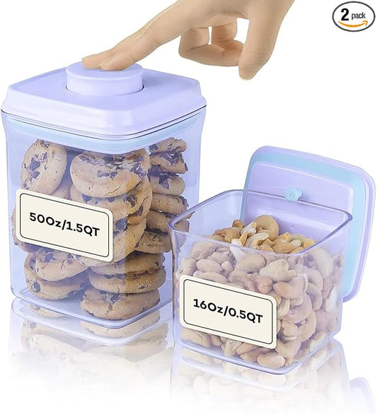 Bop Top Airtight Food Storage Containers | Pop-Top Lid | Multi-Pack | kitchen canister set, for flour, sugar, snacks, pasta, baking