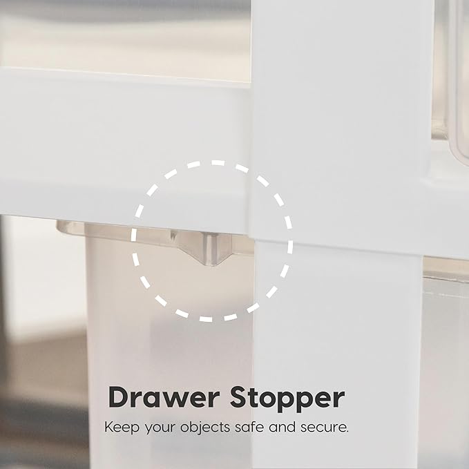 IRIS USA 4-Pack, 6 Qt. Small Stacking Drawer Storage Organizer, White | Organize craft supplies, accessories, office items, and small essentials around your home with separate storage spaces