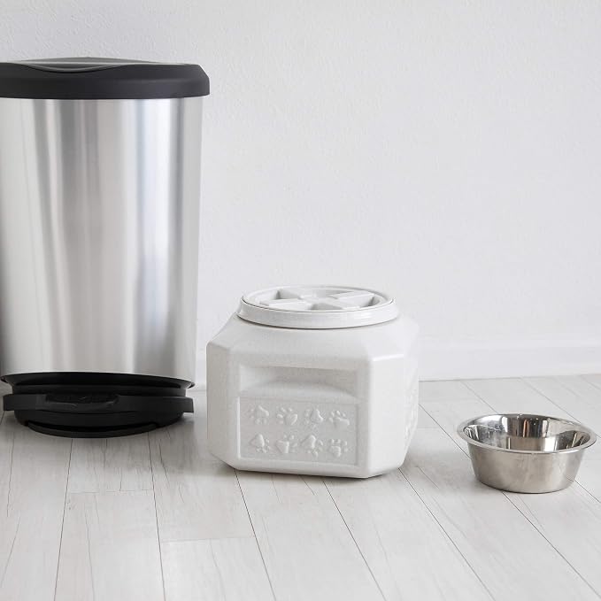 Gamma2 Vittles Vault Dog Food Storage Container with Airtight Lid, holds up to 10-15 Pounds of Dry Pet Food, Cat Kibble and Bird Feed, BPA Free, Made in USA, Without Scoop