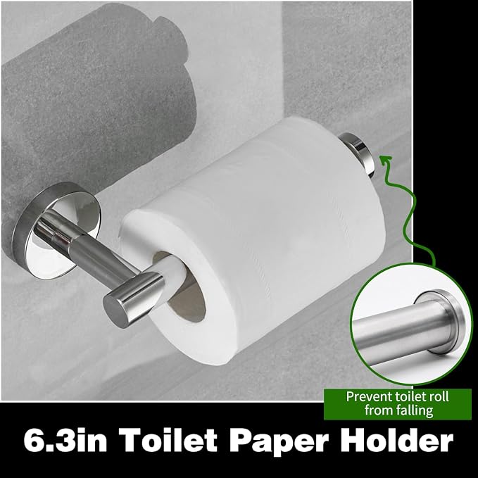 10pcs Brushed Nickel Retractable Bathroom Hardware Set | Including 24in Retractable Hand Towel Bar, Toilet Paper Holders, Towel Rings, Multifunctional Robe Hooks