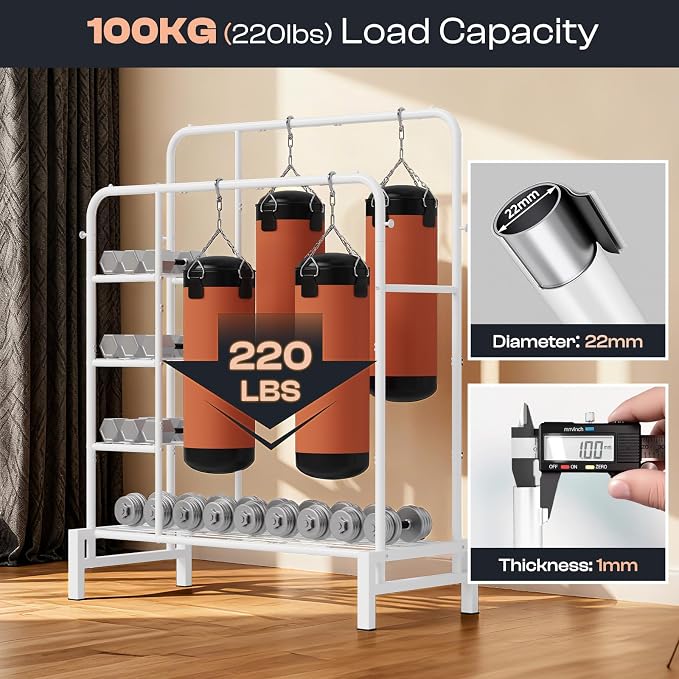 Clothes Rack for Hanging Clothes, Clothing Rack with shelves, White | Double Clothing Rack with 3 Tier Storage Shelves, Multifunctional Heavy Duty Garment Rack for Bedroom Laundry Wardrobe Closet