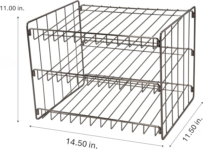 Kitchen Details 3 Tier Can Organizer | Canned Food Storage Rack | Kitchen Cabinet and Pantry Organization | Holds 36 Cans | Space Saving | Onyx