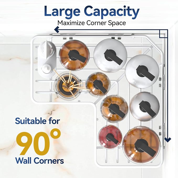 YASONIC Corner Shower Caddy Adhesive, 100% Rustproof Shower Organizer with Soap Holder, No Drill Shower Shelf for Inside Shower, Wall-Mounted Shower Storage for Homes (3 Pack, White)