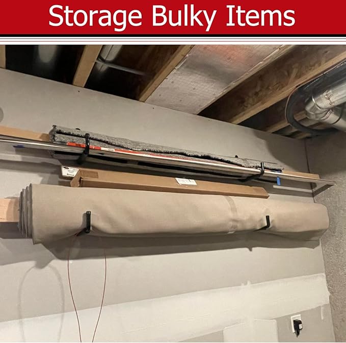 Large Garage Storage Hooks, 12.4 Inch Heavy Duty Garage Storage Organizer Wall Mount Hanging Hanger, Each Max Load 100lbs
