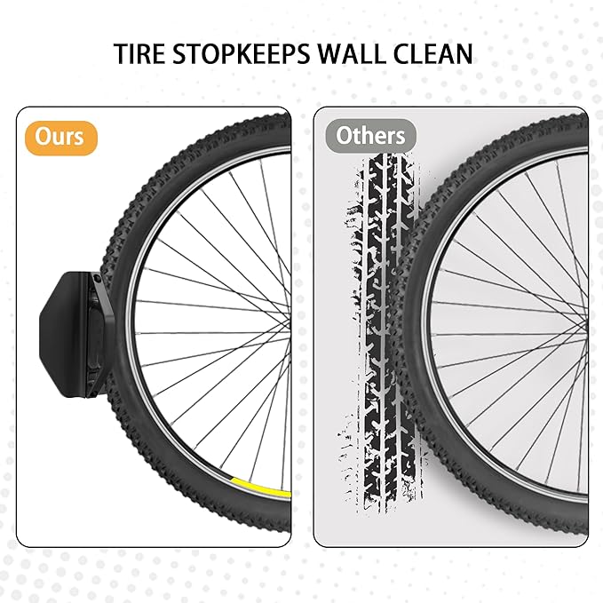 Swivel Bike Wall Mount, Bike Hangers for Garage, Space-Saving Bike Storage, Sturdy Bicycle Rack Can Holds Up to 77 lbs, Easy Install, 2 Pack