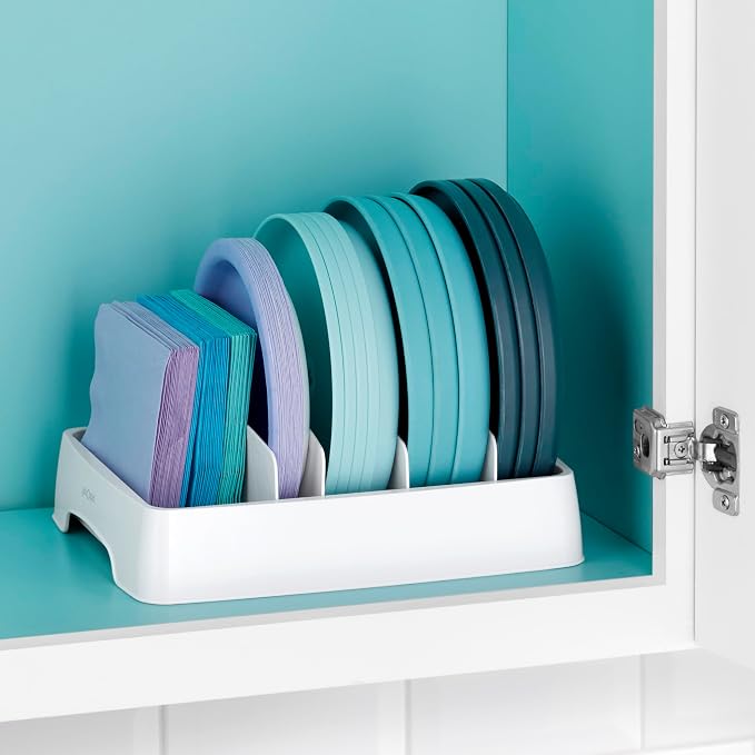 YouCopia StoraLid Adjustable Food Container Lid Organizer for Kitchen Cabinet Storage, Small, 2-Pack