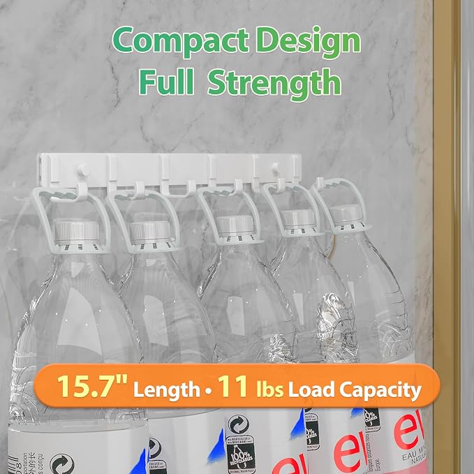 Coat Rack Wall Mount (2 Pack), Heavy Duty Wall Coat Hanger with 6 Coat Hooks for Entryway, Bedroom, Closet, Hanging Hats, Bags, Purses Jacket (White)