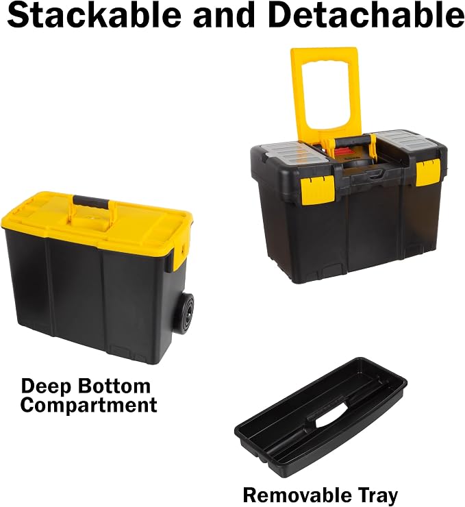 Stalwart Portable Tool Box with Wheels