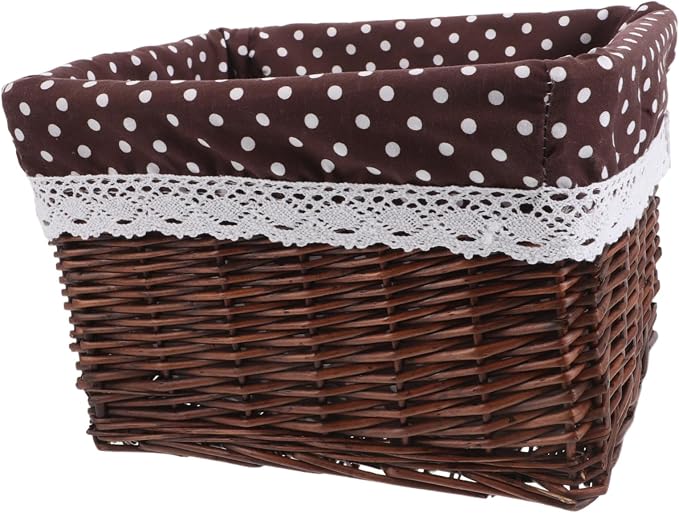 ABOOFAN Woven Storage Basket Capacity Decorative Wicker for Shelves Cube Organizer for Bedroom Room Bathroom Laundry and Pantry Handwoven Design