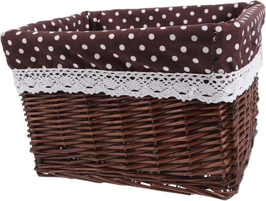 ABOOFAN Woven Storage Basket Capacity Decorative Wicker for Shelves Cube Organizer for Bedroom Room Bathroom Laundry and Pantry Handwoven Design