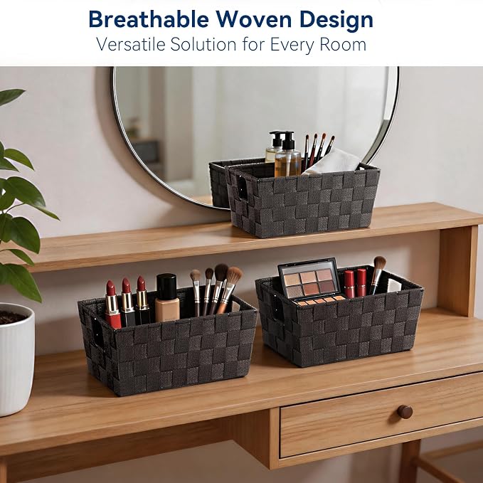 Whitmor Woven Strap Small Storage Tote - Espresso (6581-2712-ESPR)