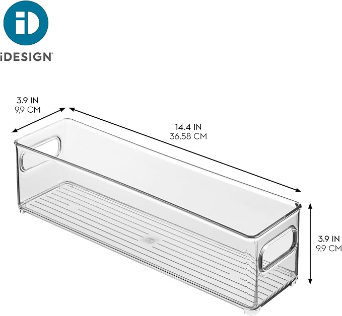InterDesign Refrigerator and Freezer Storage Container – Deep Organizer Bin for Kitchen, Clear | Deep Organizer Bin, For Kitchen