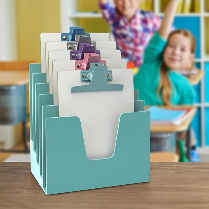 Acrimet 5 Section Incline File Sorter Organizer, Desktop Mail Holder, Green | Durable Plastic, Space-saving Design, Easy Document Access, Ideal for Office, Home and School Use