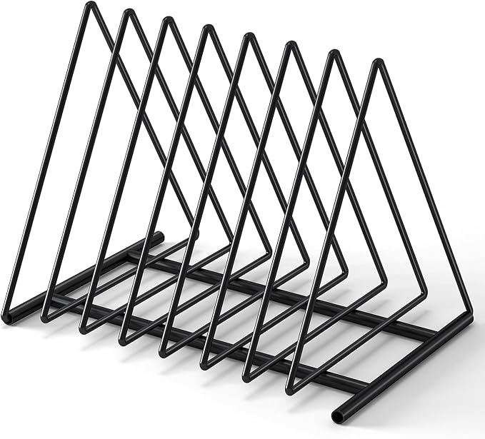 TOPCJ Triangle File Folder Racks,7 Sections File Holder,File Storage Sorter/Stand,Desktop File Organizer,Wire Organizer Rack,Magazine Folder Holder,Letter/Legal,Suitable to Hold Large/Small Items