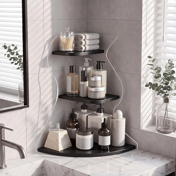 Bathroom Counter Organizer,Bathroom Counter Shelf,Perfume Organizer | 3 Tier Corner Bathroom Counter Organizer, Bathroom Sink Organizer, Makeup Organizer, Vanity Organizer Countertop,Corner Shelf