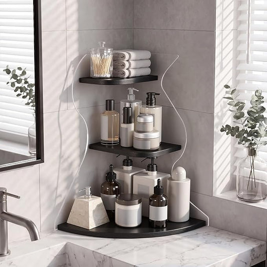 Bathroom Counter Organizer,Bathroom Counter Shelf,Perfume Organizer | 3 Tier Corner Bathroom Counter Organizer, Bathroom Sink Organizer, Makeup Organizer, Vanity Organizer Countertop,Corner Shelf
