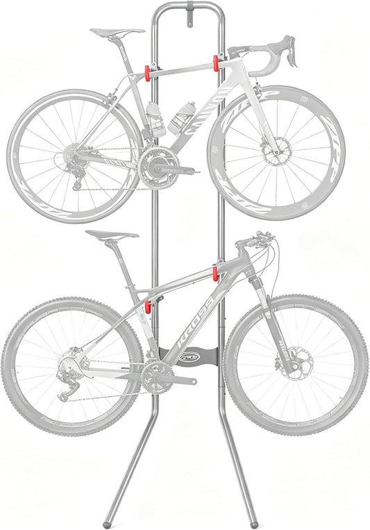 CXWXC 2 Bike Storage Rack (Max. 120LBS) - Gravity Wall Bike Rack - Fully Adjustable Bike Rack Garage,Home or Apartments - Vertical Bike Stand for Road, Mountain, and Hybrid Bicycles