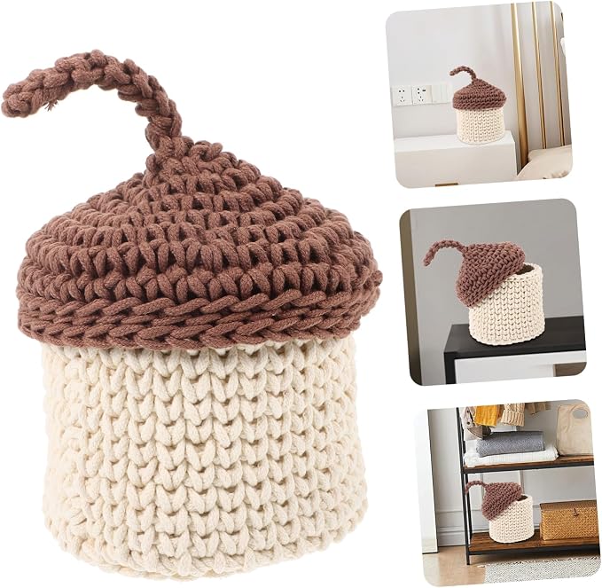 ABOOFAN Woven Storage Basket Large Capacity Decorative Box for Boho Room Decor Home Decor