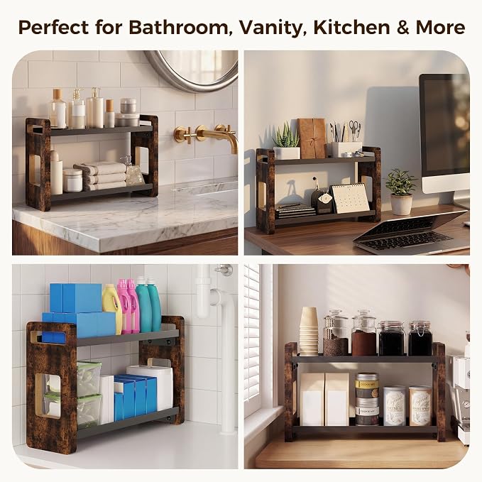 Bathroom Counter Organizer, Vanity Organizer, Perfume Organizer | Bathroom Organizers and Storage, Bathroom Sink Shelf, Countertop Organizer, Makeup Organizer, Cologne Stand