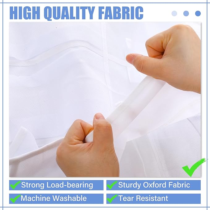 Windyun 2 Pcs 40 Pocket Over The Door Shoe Organizer Large Breathable Mesh Hanging Shoe Rack for Closet Space Saving Shoes Storage Holder Hanger for Dorm Room Bathroom Bedroom Entryway (White)