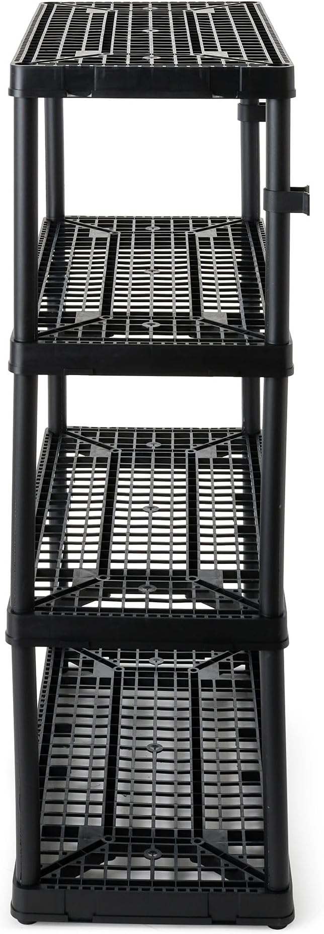 Gracious Living 2 Pack 4 Shelf Fixed Height Ventilated Heavy Duty Storage Unit 18 x 36 x 54.5 Organizer System for Home, Garage & Laundry, Black