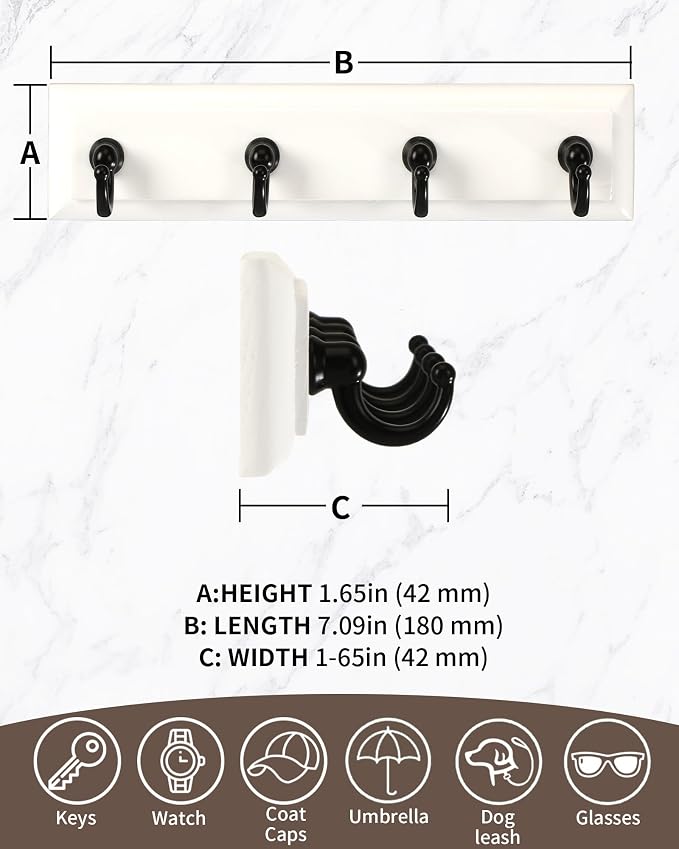 CypherX Key Holder Wall Mount (White-S)