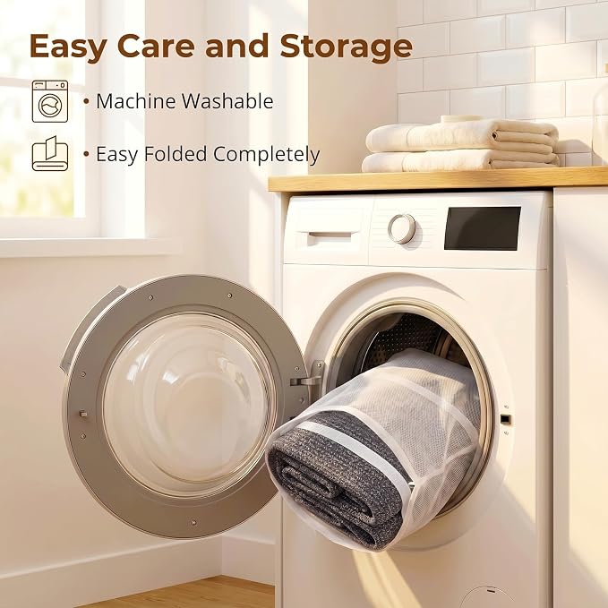 OIASKET 108L Cotton Rope Storage Basket for Living Room and Bedroom 25"x16"x16" Woven Laundry Basket, Heavy Duty Bin for Blankets, Pillows & Toys, Pet-Safe & Scratch-Free, Black