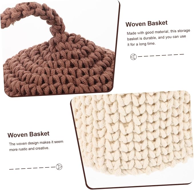 ABOOFAN Woven Storage Basket Large Capacity Decorative Box for Boho Room Decor Home Decor