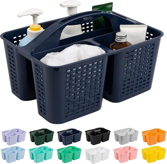 Tiawudi Portable Shower Caddy, Caddy Organizer with Handle, Plastic Shower Basket Hold Soap, Shampoo, Hair Supplies and Beauty Products, Cleaning Supplies Organizer for Home, Dorm, Shelf and Cabinet